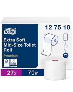 Tork T6 Premium Extra Soft Mid-size wc-paperi 3-krs valkoinen 27rll (Compact)