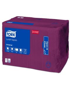 Tork Lunch lautasliina viinpunainen 32x33cm 1/4 1-krs 500kpl