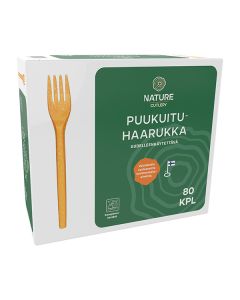 Nature Line puukuituhaarukka 80kpl uudelleenkäytettävä