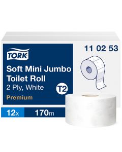 Tork T2 Premium Soft Mini Jumbo wc-paperi 2-krs valkoinen 12rll