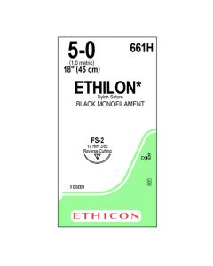 Ethilon sulamaton ommelaine FS-2 19mm 5-0 45cm 36kpl musta 