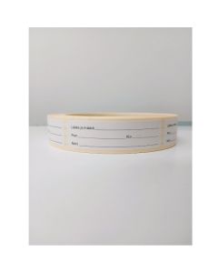 Lääkelisäystarra valkoinen pohja musta teksti 65x18mm 500KPL