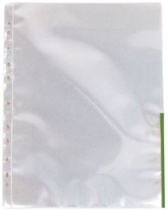 Signaalitasku Plus A4 PP 120my vihreä 100kpl