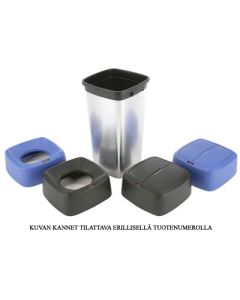 Vileda Iris jäteastia 60L kulmikas metalloitu/musta