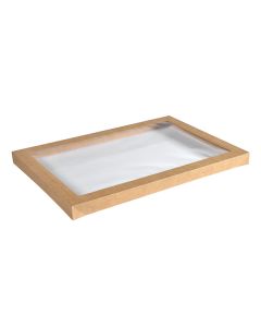 Duni kansi Glance rasialle ruskea kartonki/PLA 455x313x30mm 50kpl