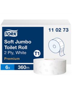Tork T1 Premium Soft Jumbo wc-paperi 2-krs valkoinen 6rll