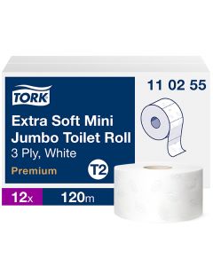 Tork T2 Premium Extra Soft Mini Jumbo wc-paperi 3-krs valkoinen 12rll