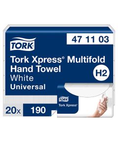 Tork H2 Xpress® Multifold Universal Soft käsipyyhe 2-krs luonnonvalkoinen 3800ark
