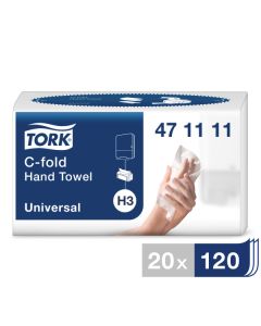 Tork H3 Universal käsipyyhe C-taitto 2-krs luonnonvalkoinen 2400ark