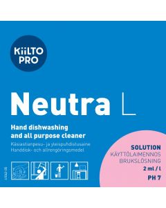 Kiilto käyttölaimennusetiketti Neutra L 100kpl/rll