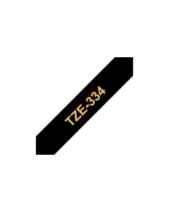 Brother P-Touch TZe334 tarrakasetti 12mm/8m kulta/musta