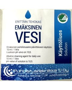 Emäksinen vesi käyttöliuosetiketti 1 tarra
