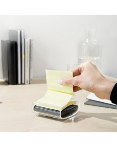 Post-it® Z-Notes viestilapputeline kirkas + Super Sticky Z-Notes nide