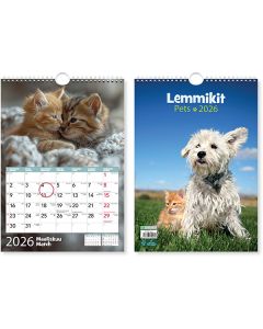 Lemmikit seinäkalenteri 2026