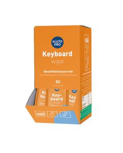 Kiilto Pro Keyboard wipe pintadesinfektiopyyhe yksittäispakattu 80kpl