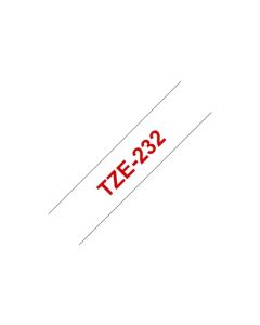 Brother P-Touch TZe232 tarrakasetti 12mm/8m punainen/valkoinen