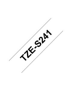 Brother P-Touch TZeS241 tarrakasetti 18mm/8m strong musta/valkoinen