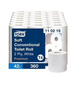Tork T4 Premium Soft wc-paperi 2-krs valkoinen 50,4m/42rll