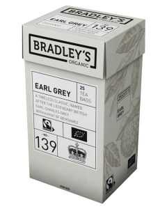 Bradley's Earl Grey musta luomu tee 4x25pss