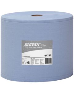 Katrin Plus L 2 Blue 2-krs sininen teollisuuspyyhe 350m 2rll