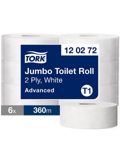 Tork T1 Advanced Jumbo wc-paperi 2-krs valkoinen 6rll