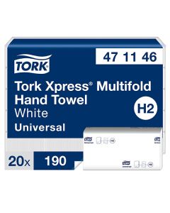 Tork H2 Xpress® Multifold Universal Soft käsipyyhe 2-krs valkoinen 3800ark