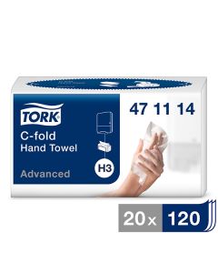 Tork H3 Advanced käsipyyhe C-taitto 2-krs valkoinen 2400ark