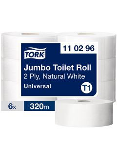 Tork T1 Universal Jumbo wc-paperi 2-krs valkoinen 6rll