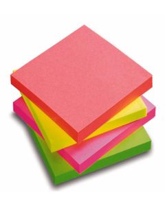 Viestilappu neonvärilajitelma 76x76mm 12x75kpl