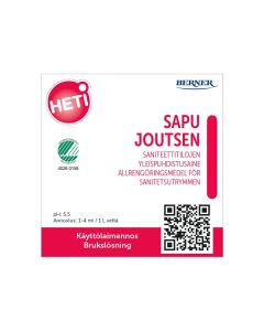 HETI Sapu Joutsen 1L etikettitarra käyttöliuospulloon