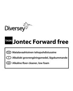 Jontec Forward Free käyttöliuostarra / etiketti 1L pulloon (1Q970038) 10 tarraa