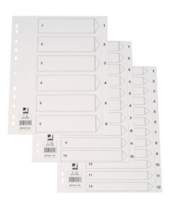 Hakemisto A4 1-12 kartonki valkoinen