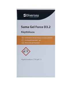 Suma Gel force käyttöliuostarra / etiketti  1L pulloon (1Q970038) 10 tarraa