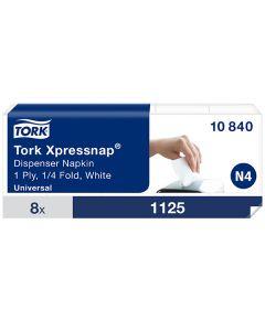 Tork N4 Xpressnap® annostelijaliina valkoinen 1/4 1-krs 1125kpl
