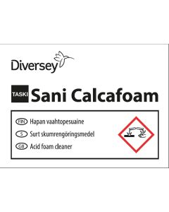 Sani Calcafoam käyttöliuostarra / etiketti 1L pulloon (1Q970038) 10 tarraa