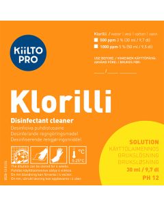 Kiilto käyttölaimennusetiketti Klorilli 100kpl