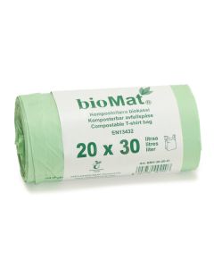 BIOMAT® biojätepussi 30L kantokahvoilla 500x550x0,015 20kpl