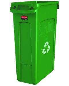 Slim Jim® jäteastia 87L vihreä + kierrätysmerkki