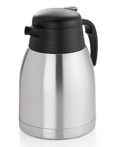 Termoskannu 1,5L musta muovi/teräs
