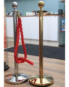 Köysitolppa 95cm Kulta pyöreänuppi
