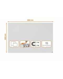 Nobo infinity valkotaulu 900 x 600mm moduuli
