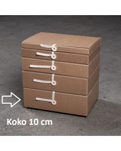 Arkistolaatikko A4 VP1 10cm nappi/nauha arkistokelpoinen 50kpl