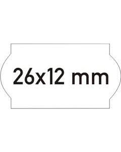 Hinnoitteluetiketti irtoava liima 26x12mm valkoinen 1500kpl