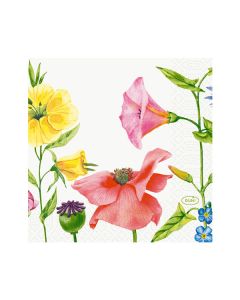 Duni Tissue lautasliina Flowy Meadow 24x24cm 1/4 3-krs 50kpl