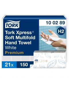 Tork H2 Xpress® Soft Multifold Premium käsipyyhe 2-krs valkoinen 3150ark