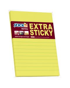 Stick´n Extra Sticky viestilappu keltainen viivoitettu 150x101mm 90kpl