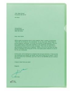 Muovitasku A4 PP/appelsiini 120mic vihreä 2-sivua auki 100kpl