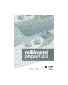 Millimetripaperi oranssi A3/20 sivua