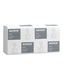Katrin Plus Non Stop L käsipyyhe  3-krs W-taitto valkoinen 1890ark (pidempi arkki)