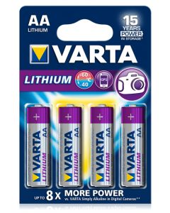Varta Lithium AA paristo 1,5V 4kpl